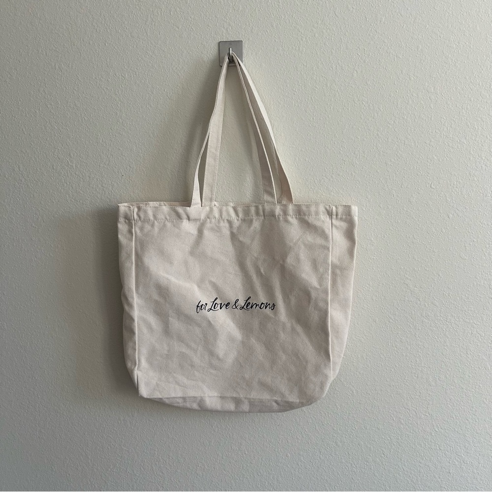 Cream and pink tote bag🌸
